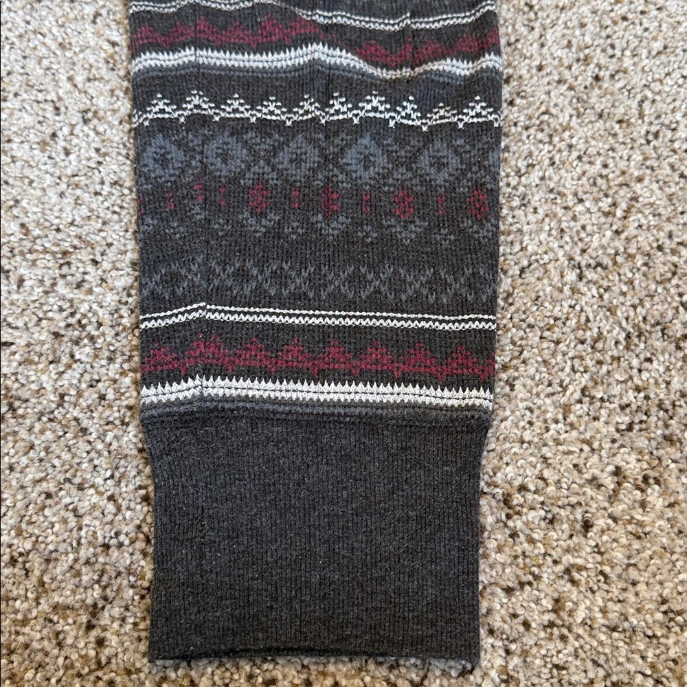 Eddie Bauer Charcoal Fair isle Sleep Pants, Medium, EUC - Picture 4 of 5